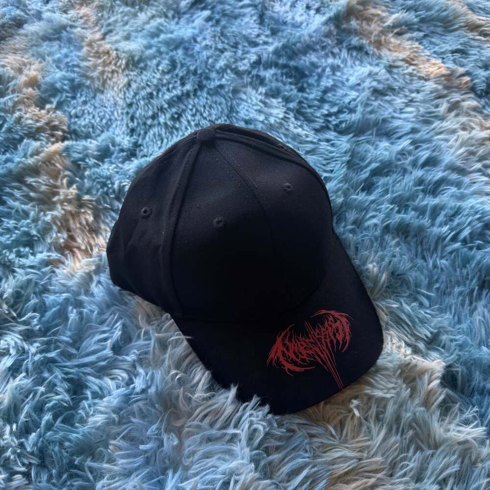 Playboi Carti Narcissist Tour Black Hat Cap with Red Logo